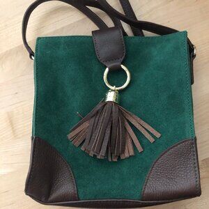 Talbots Suede/Leather Crossbody Bag
